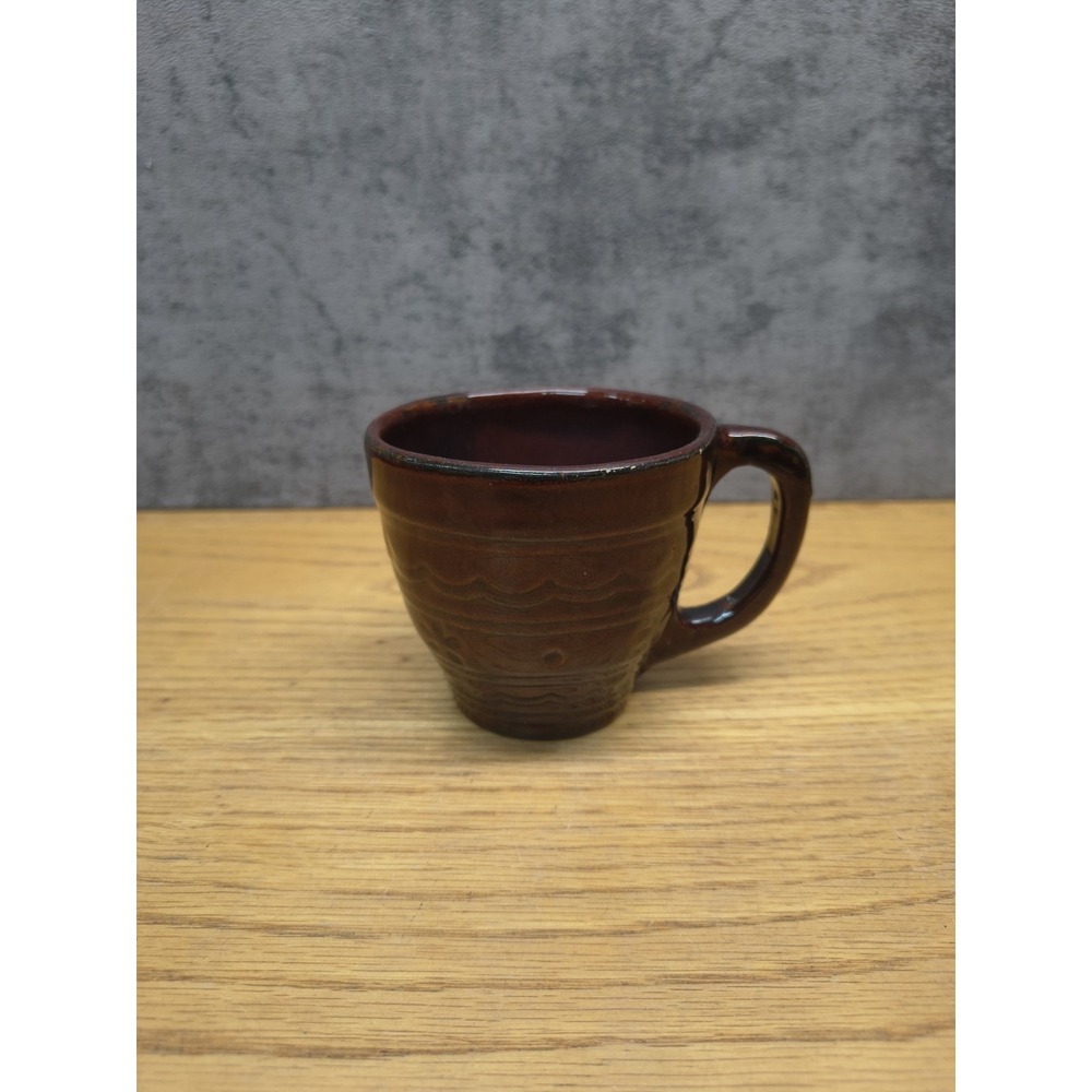 Marcrest Stoneware Daisy Dot Colorado Brown Coffee Cup USA Vintage Replacement